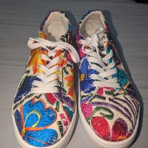Mexican Hand Embroidered Tennis Shoes